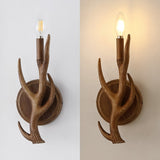 Cody 5.5" 1-Light Southwestern Bohemian Resin/Iron Faux Antler LED Sconce - JONATHAN Y