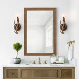 Cody 5.5" 1-Light Southwestern Bohemian Resin/Iron Faux Antler LED Sconce - JONATHAN Y