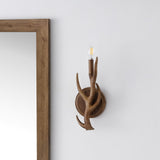 Cody 5.5" 1-Light Southwestern Bohemian Resin/Iron Faux Antler LED Sconce - JONATHAN Y
