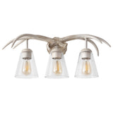 Wyatt Southwestern Bohemian Resin/Seeded Glass Faux Antler LED Vanity Light