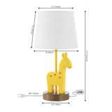 Sahara 17.5" Mid-Century Vintage Iron/Resin Giraffe LED Kids' Table Lamp with Phone Stand and USB Charging Port