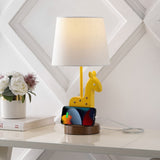 Sahara 17.5" Mid-Century Vintage Iron/Resin Giraffe LED Kids' Table Lamp with Phone Stand and USB Charging Port