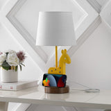 Sahara 17.5" Mid-Century Vintage Iron/Resin Giraffe LED Kids' Table Lamp with Phone Stand and USB Charging Port