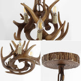 Rudolph Adjustable Resin Antler LED Chandelier
