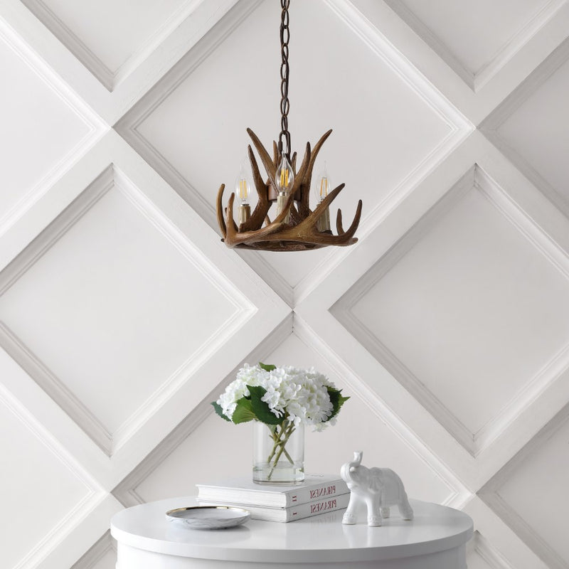Rudolph Adjustable Resin Antler LED Chandelier