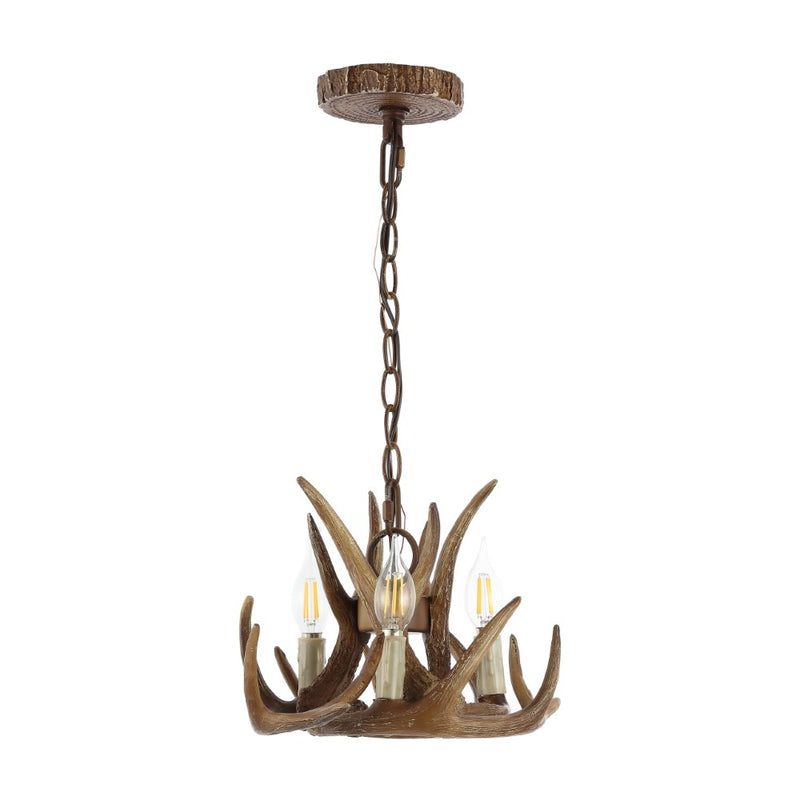 Rudolph Adjustable Resin Antler LED Chandelier