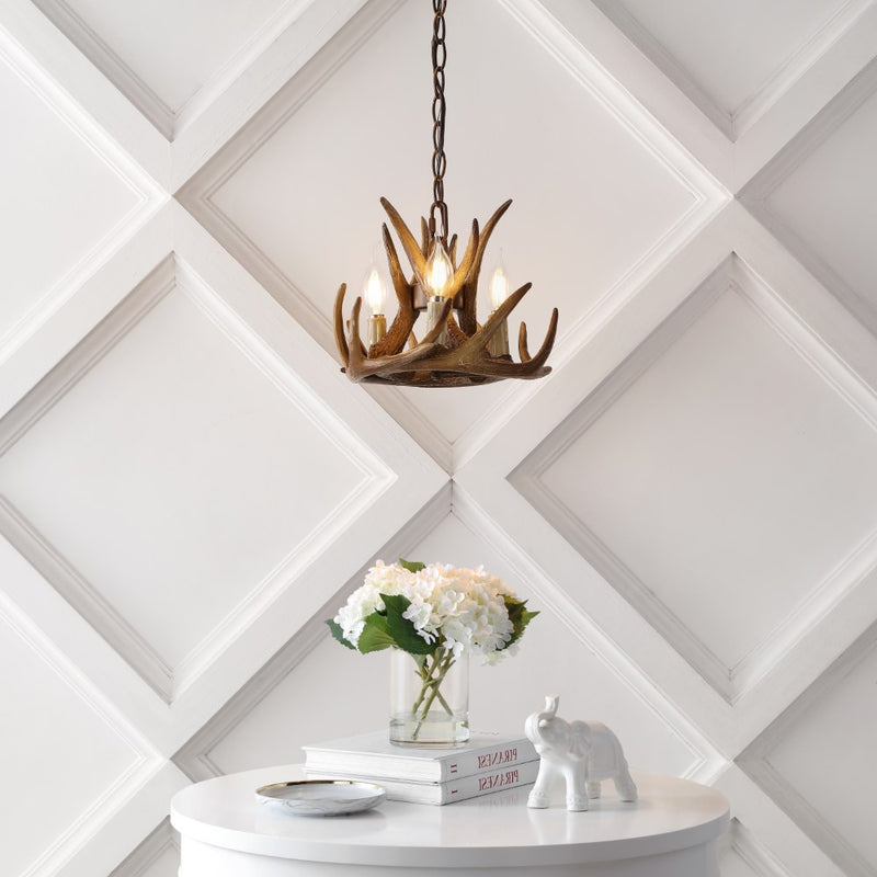 Rudolph Adjustable Resin Antler LED Chandelier
