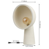 Claude 17.5" Contemporary Minimalist Resin Half-Globe Column LED Table Lamp