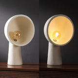 Claude 17.5" Contemporary Minimalist Resin Half-Globe Column LED Table Lamp