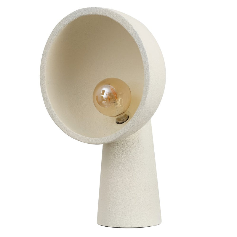 Claude 17.5" Contemporary Minimalist Resin Half-Globe Column LED Table Lamp