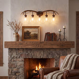 Wyatt Southwestern Bohemian Resin/Seeded Glass Faux Antler LED Vanity Light