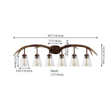 Wyatt Southwestern Bohemian Resin/Seeded Glass Faux Antler LED Vanity Light