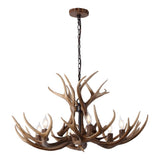 Eldora Rustic Resin Antler Chandelier with Adjustable LED Lighting
