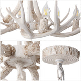 Eldora Rustic Farmhouse Adjustable Resin Antler LED Chandelier