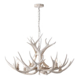Eldora Rustic Farmhouse Adjustable Resin Antler LED Chandelier