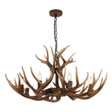 Eldora Rustic Resin Antler Chandelier with Adjustable LED Lighting