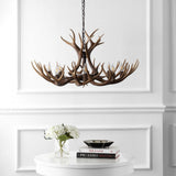 Eldora Rustic Resin Antler Chandelier with Adjustable LED Lighting