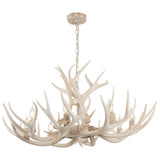 Eldora Rustic Farmhouse Adjustable Resin Antler LED Chandelier