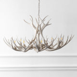 Eldora Rustic Farmhouse Adjustable Resin Antler LED Chandelier
