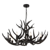 Eldora Rustic Farmhouse Adjustable Resin Antler LED Chandelier