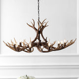 Eldora Rustic Resin Antler Chandelier with Adjustable LED Lighting