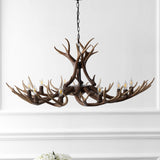 Eldora Rustic Resin Antler Chandelier with Adjustable LED Lighting