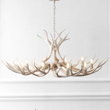 Eldora Rustic Farmhouse Adjustable Resin Antler LED Chandelier
