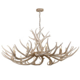 Eldora Rustic Farmhouse Adjustable Resin Antler LED Chandelier