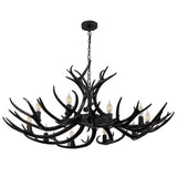 Eldora Rustic Farmhouse Adjustable Resin Antler LED Chandelier