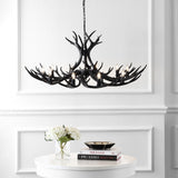 Eldora Rustic Farmhouse Adjustable Resin Antler LED Chandelier