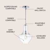 Watts Glass/Metal LED Pendant