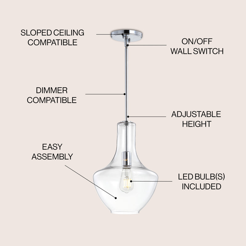 Watts Glass/Metal LED Pendant
