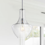 Watts Glass/Metal LED Pendant - JONATHAN Y