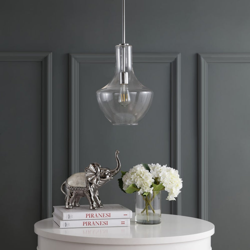 Watts Glass/Metal LED Pendant - JONATHAN Y