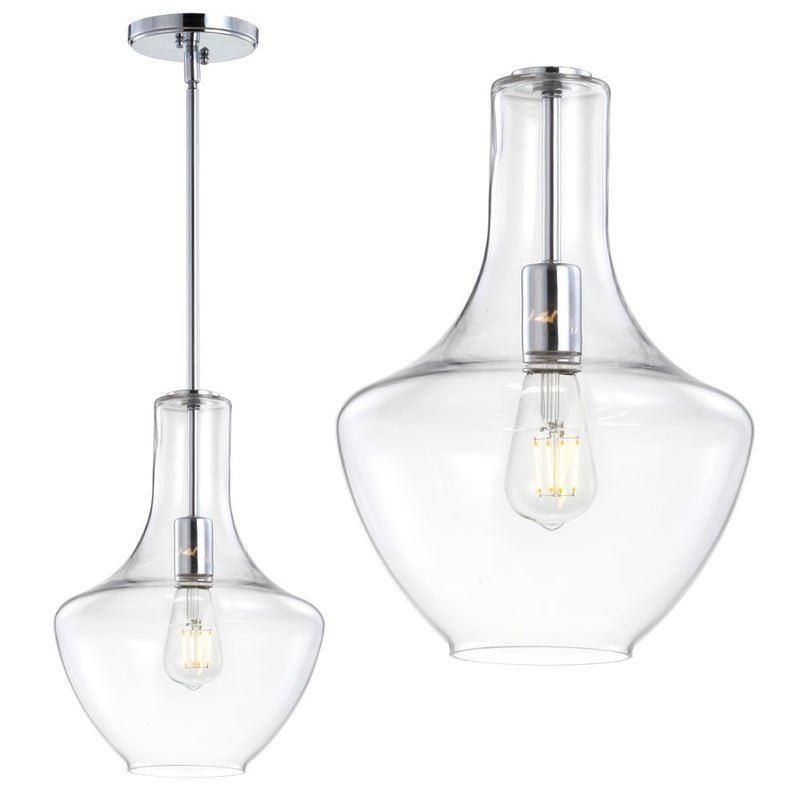 Watts Glass/Metal LED Pendant - JONATHAN Y