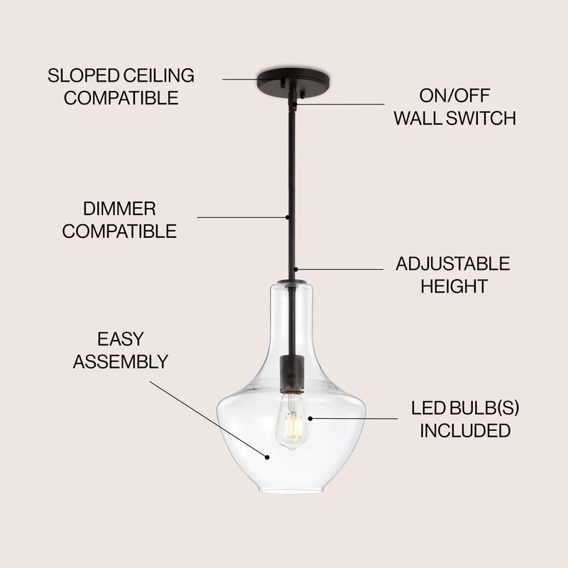 Watts Glass/Metal LED Pendant