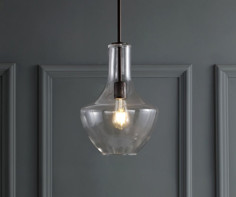 Watts Glass/Metal LED Pendant - JONATHAN Y