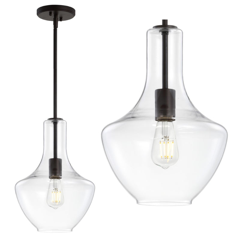 Watts Glass/Metal LED Pendant - JONATHAN Y