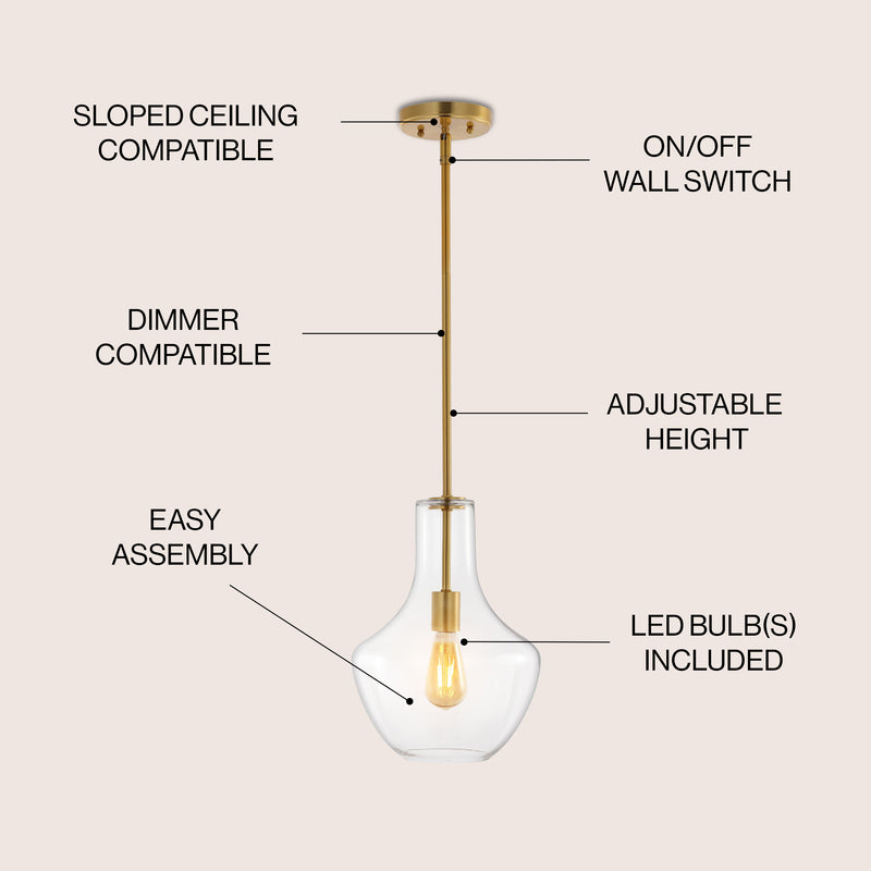 Watts Glass/Metal LED Pendant