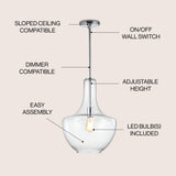 Watts Glass/Metal LED Pendant