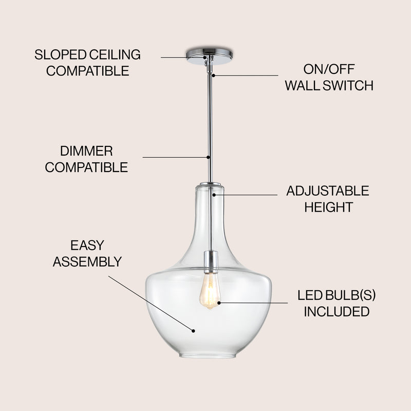 Watts Glass/Metal LED Pendant