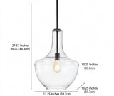 Watts Glass/Metal LED Pendant Oil Rubbed Bronze/Clear / 13.25" – DIM