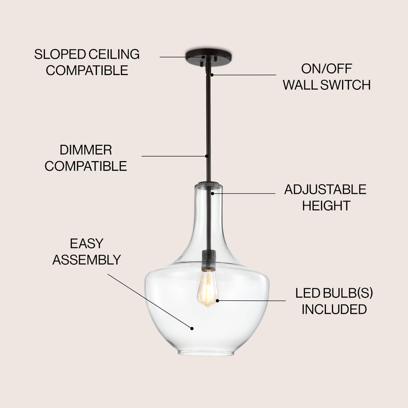 Watts Glass/Metal LED Pendant