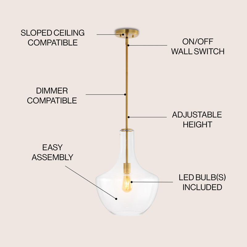 Watts Glass/Metal LED Pendant
