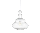 Bettina 13.37" Glass/Metal LED Pendant - JONATHAN Y