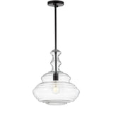 Bettina 13.37" Glass/Metal LED Pendant - JONATHAN Y