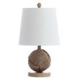 Monkey Fist 18" Rope Ball LED Table Lamp - JONATHAN Y