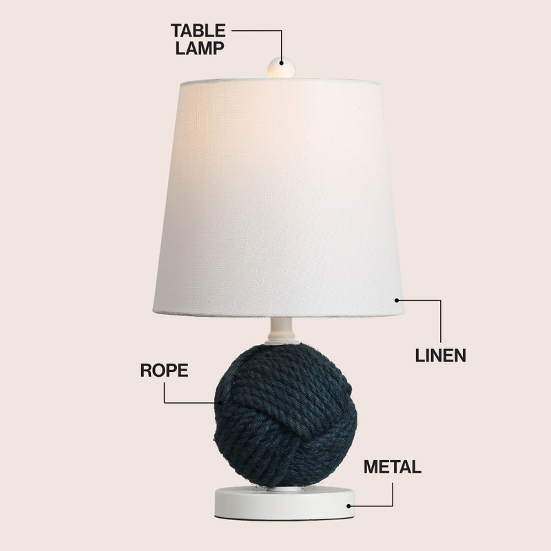Monkey Fist 18" Rope Ball LED Table Lamp