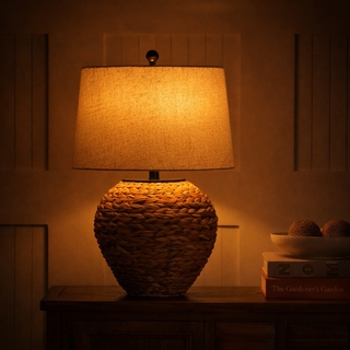 Alaro 24.5" Banana Leaf Basket LED Table Lamp