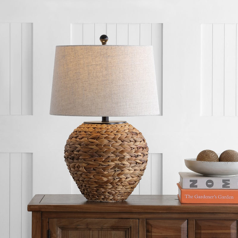 Alaro 24.5" Banana Leaf Basket LED Table Lamp